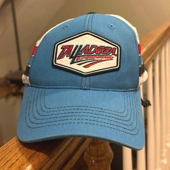 NASCAR Talladega Superspeedway Retro Design Racing Baseball Cap. Trucker Hat. - Picture 2 of 8
